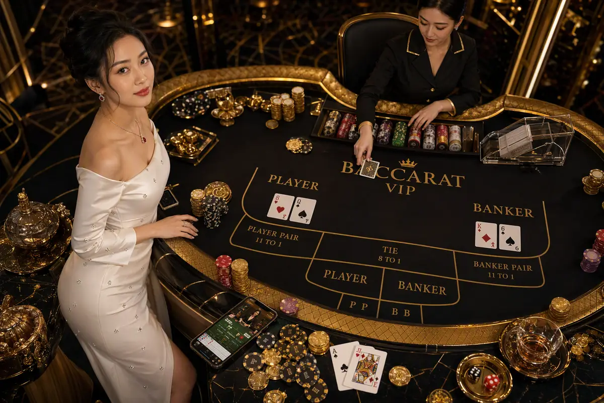 mamak21 Casino permainan live baccarat di skrin